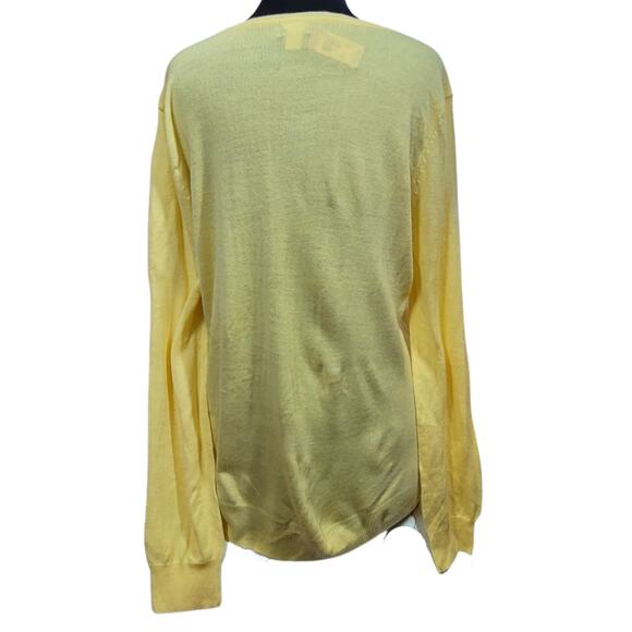 Yellow Lightweight V Neck Sweater Size XL - Picture 2 of 5